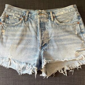 AGOLDE cut off denim shorts